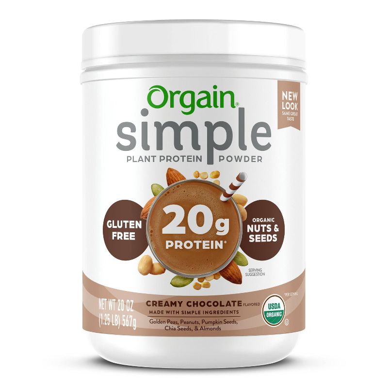 Orgain Organic Simple Ingredient Protein Powder - Chocolate - 1.25lbs