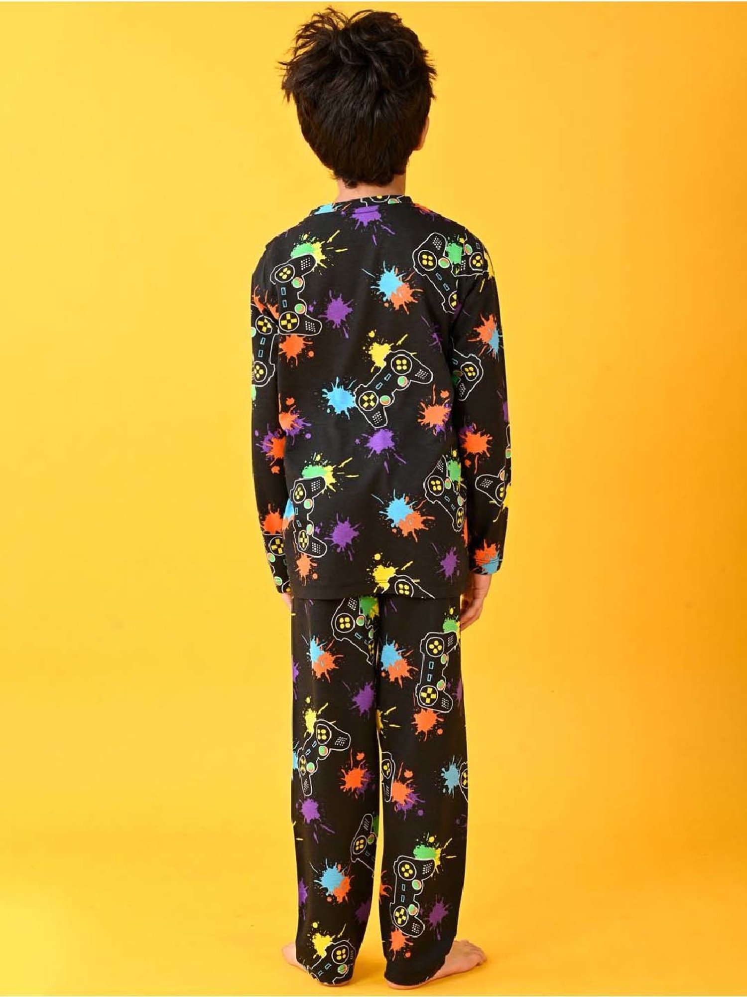 Nite Flite Boys Navy & Grey Born to Play Cricket Pyjama Set