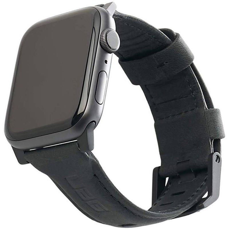 Urban Armor Gear (UAG) Apple Watch 42/44mm (Series 6/5/4 & Watch SE) Leather Strap - Black