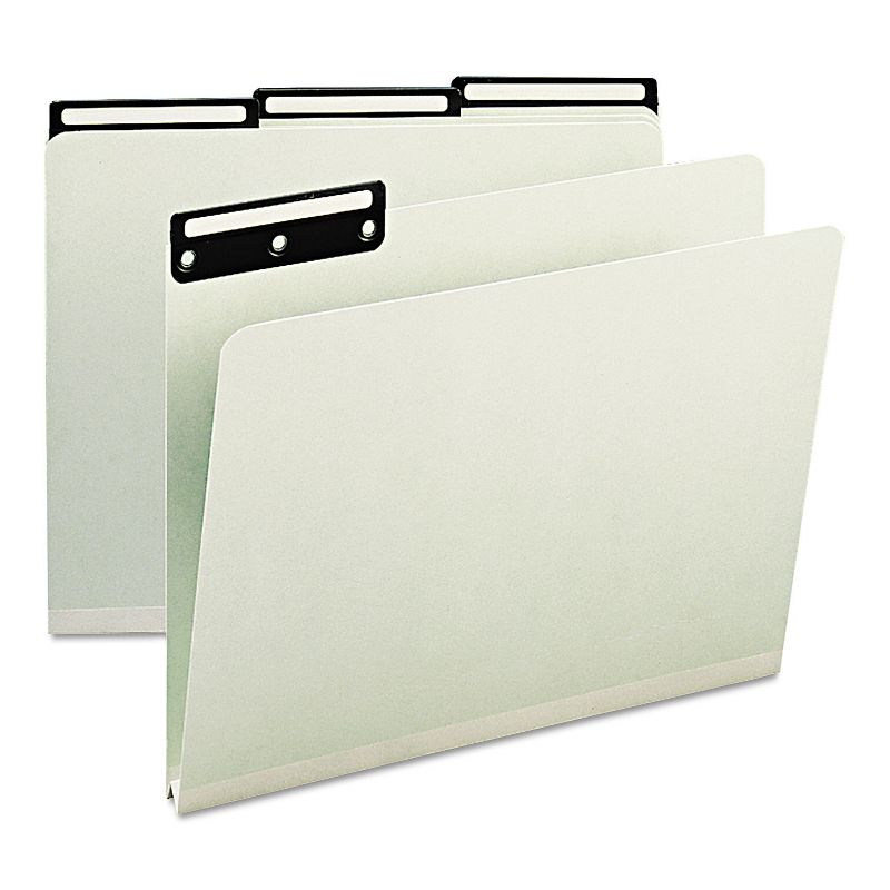 Smead One Inch Expansion Metal Tab Folder 1/3 Tab Letter Gray Green 25/Box 13430