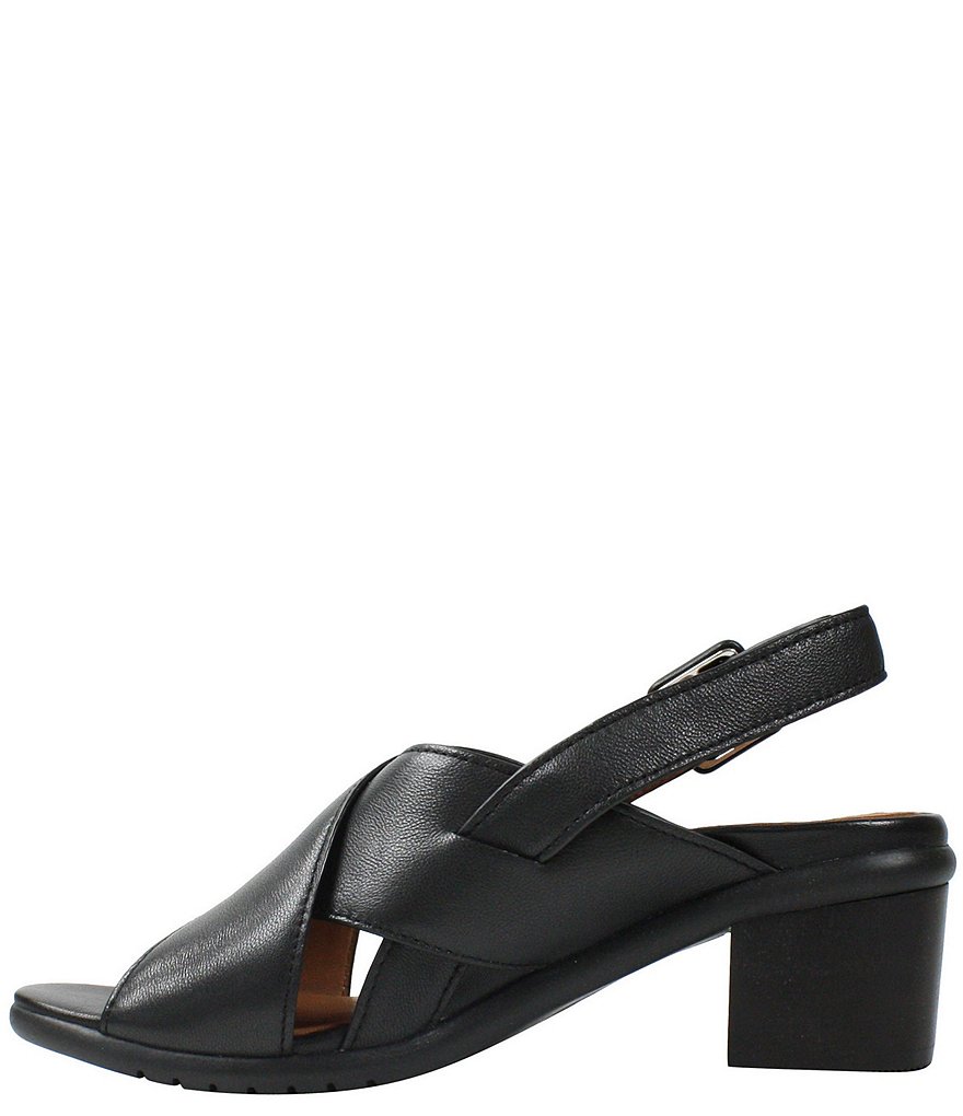 L'Amour Des Pieds Wangala Leather Block Heel Sandals