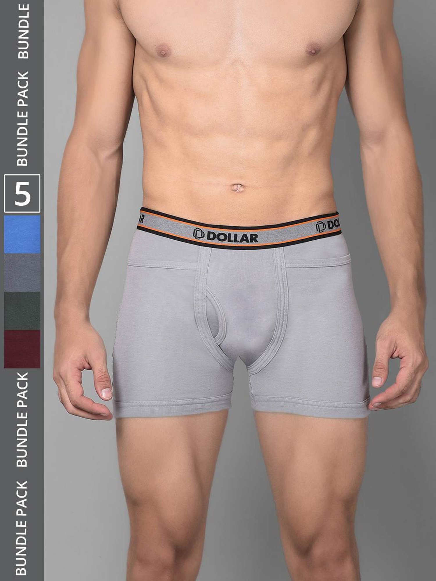 Dollar Bigboss Assorted Cotton Regular Fit Trunks - Pack Of 5