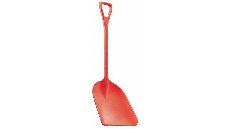 REMCO 69824 Hygienic Shovel,Red,14 x 17 In,42 In L
