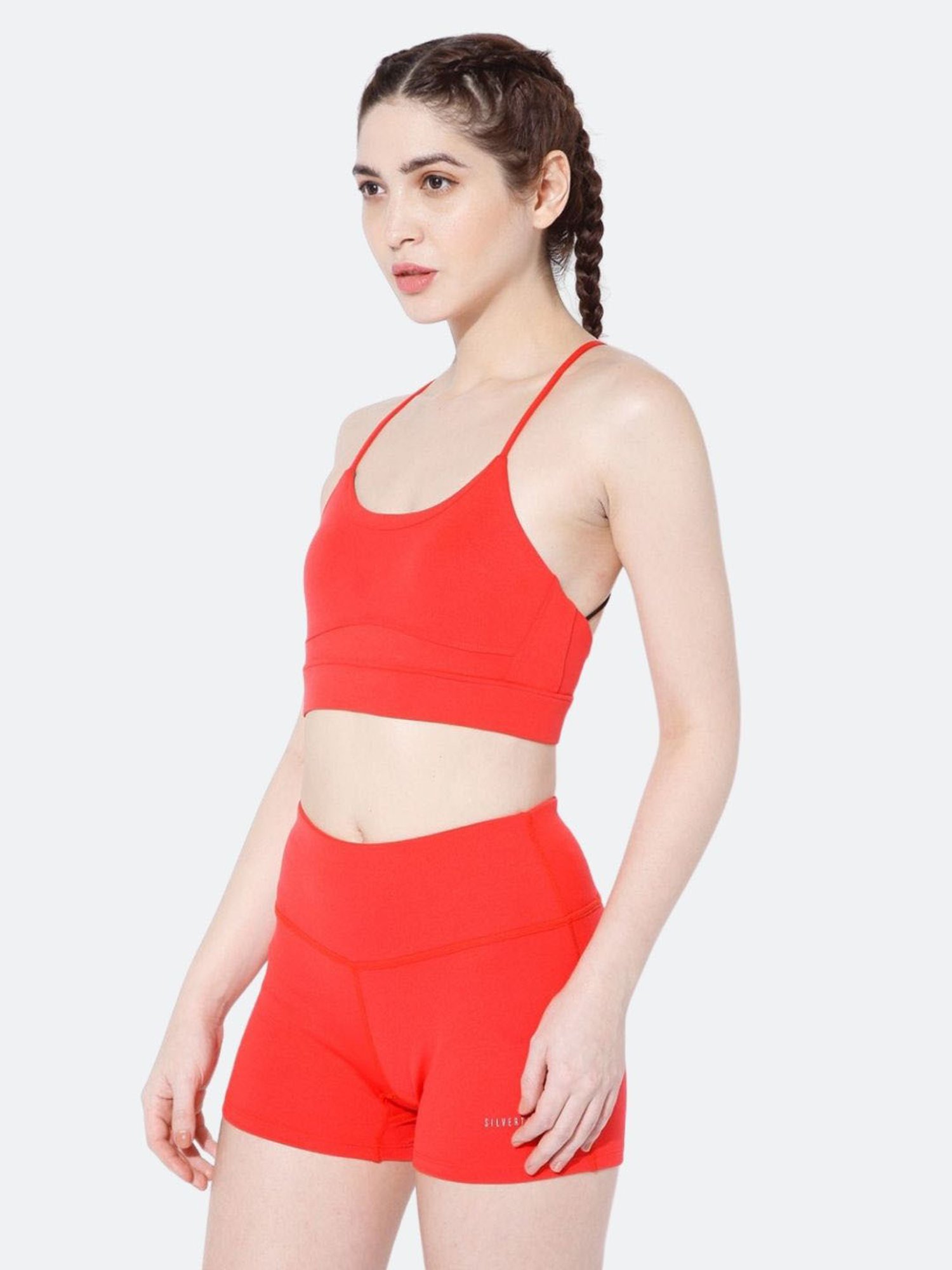 SILVERTRAQ Orange Medium Coverage Sports Bra