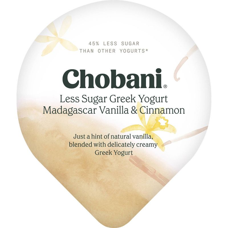 Chobani Madagascar Vanilla & Cinnamon Low Fat Blended Greek Yogurt - 5.3oz