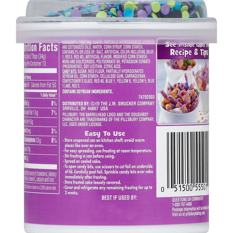Pillsbury Bold Purple Vanilla Funfetti Frosting - 15.6oz