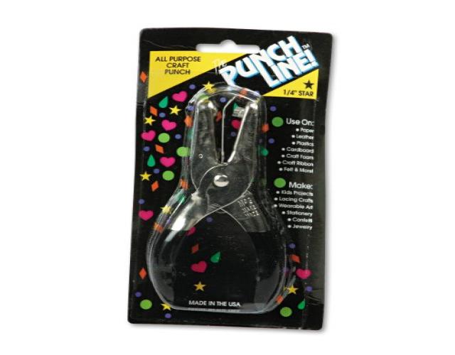 McGill 15-Sheet, Two-Inch Reach Hole Punch, 1/4" Star-Shaped Holes, Chrome/Purple