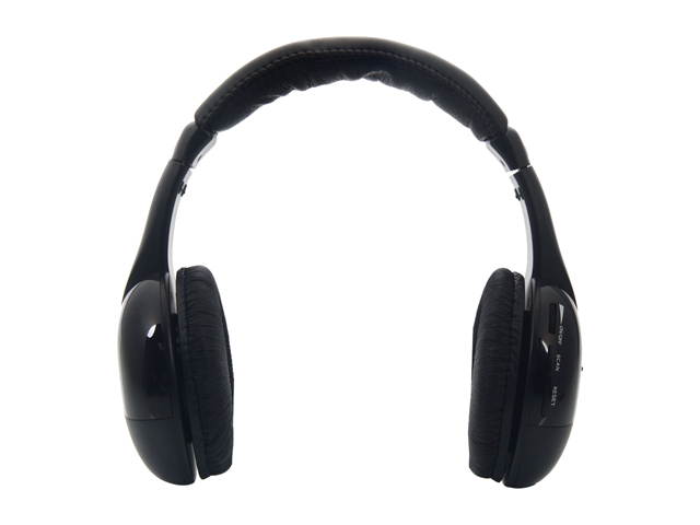 New 5 in 1 Wireless Headphone Black for MP3/MP4 PC TV CD FM Radio