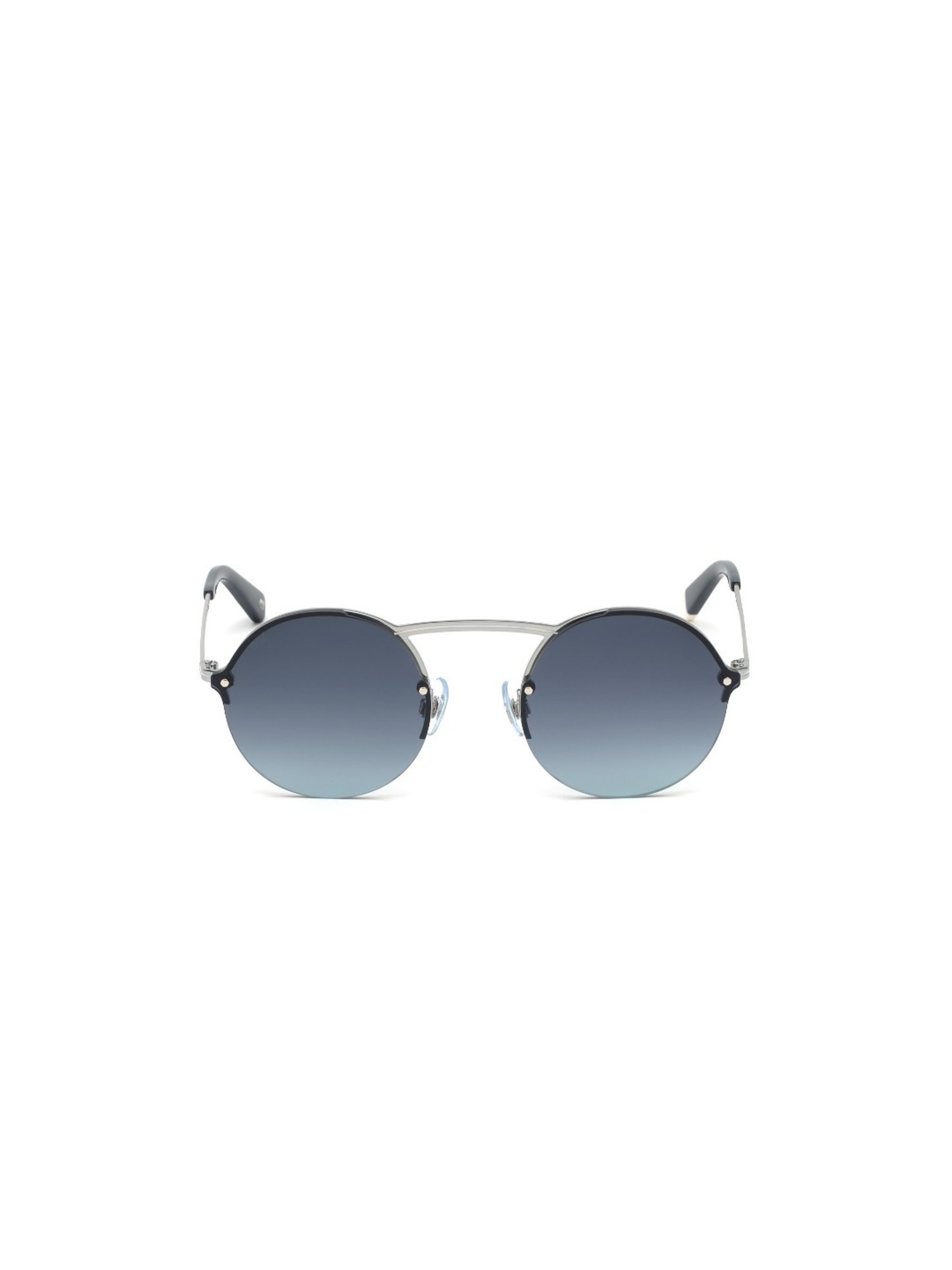 Web Eyewear Blue Round Unisex Sunglasses Designed in Italy