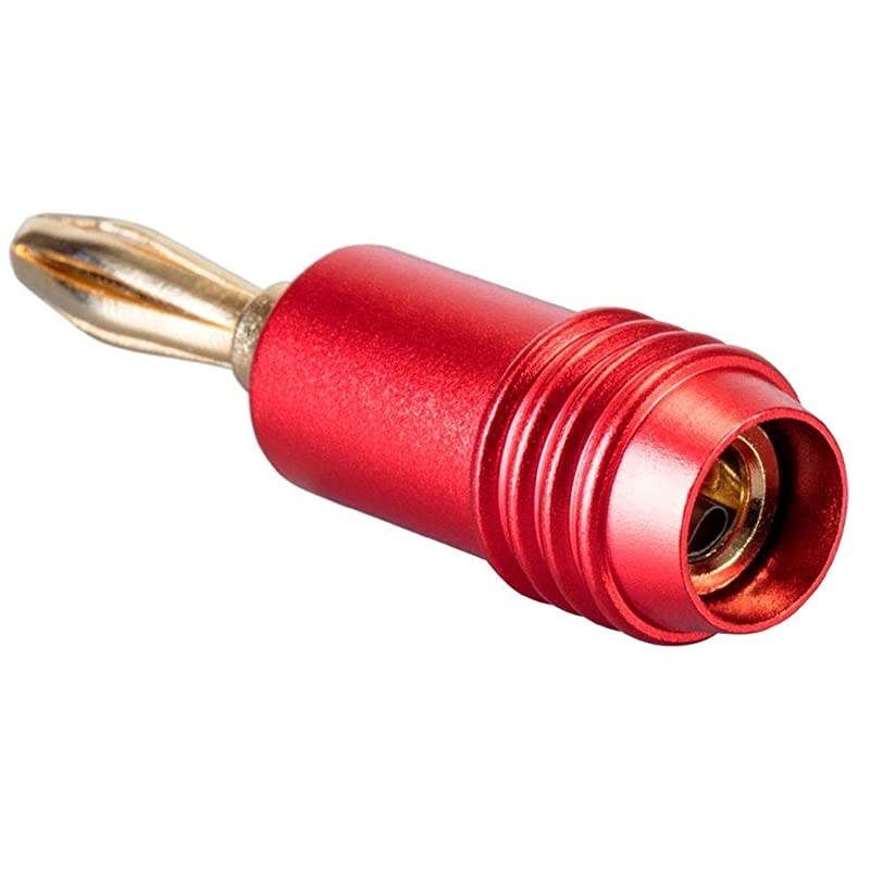 2 Pair Affinity Series 24k Gold Speaker Banana Plug,Black/Red
