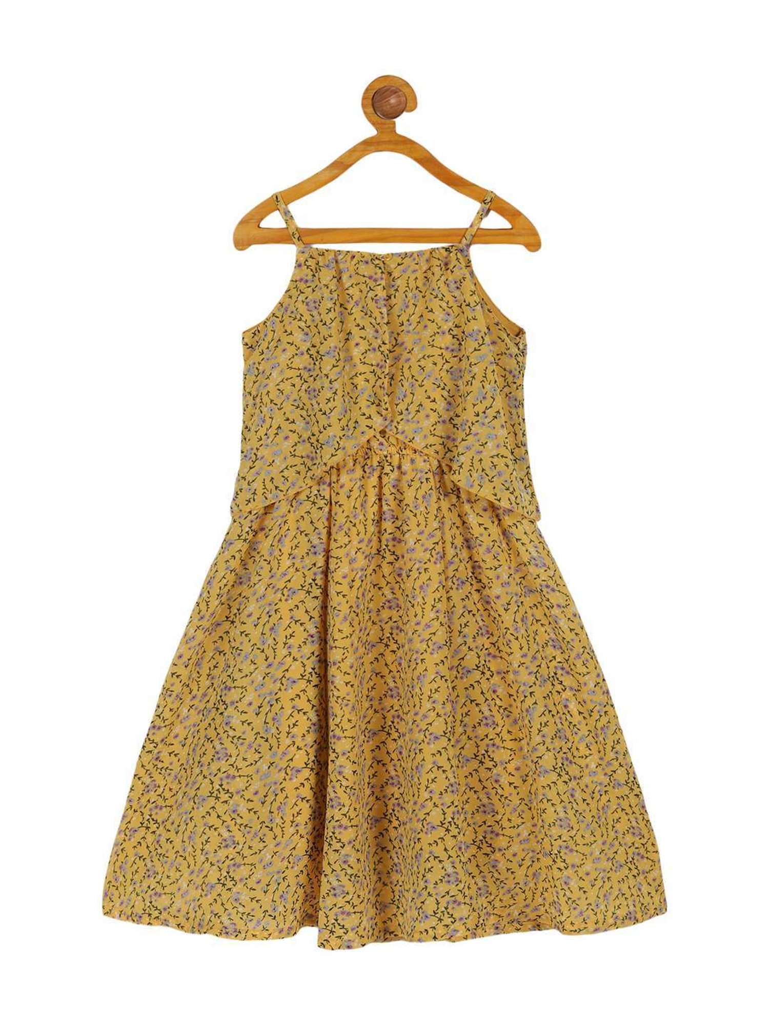 Plum Tree Kids Yellow Floral Print Dress