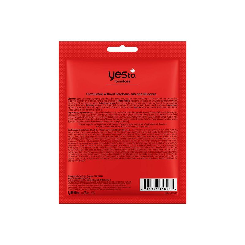Yes to Tomatoes Acne Fighting Paper Face Mask - 1ct