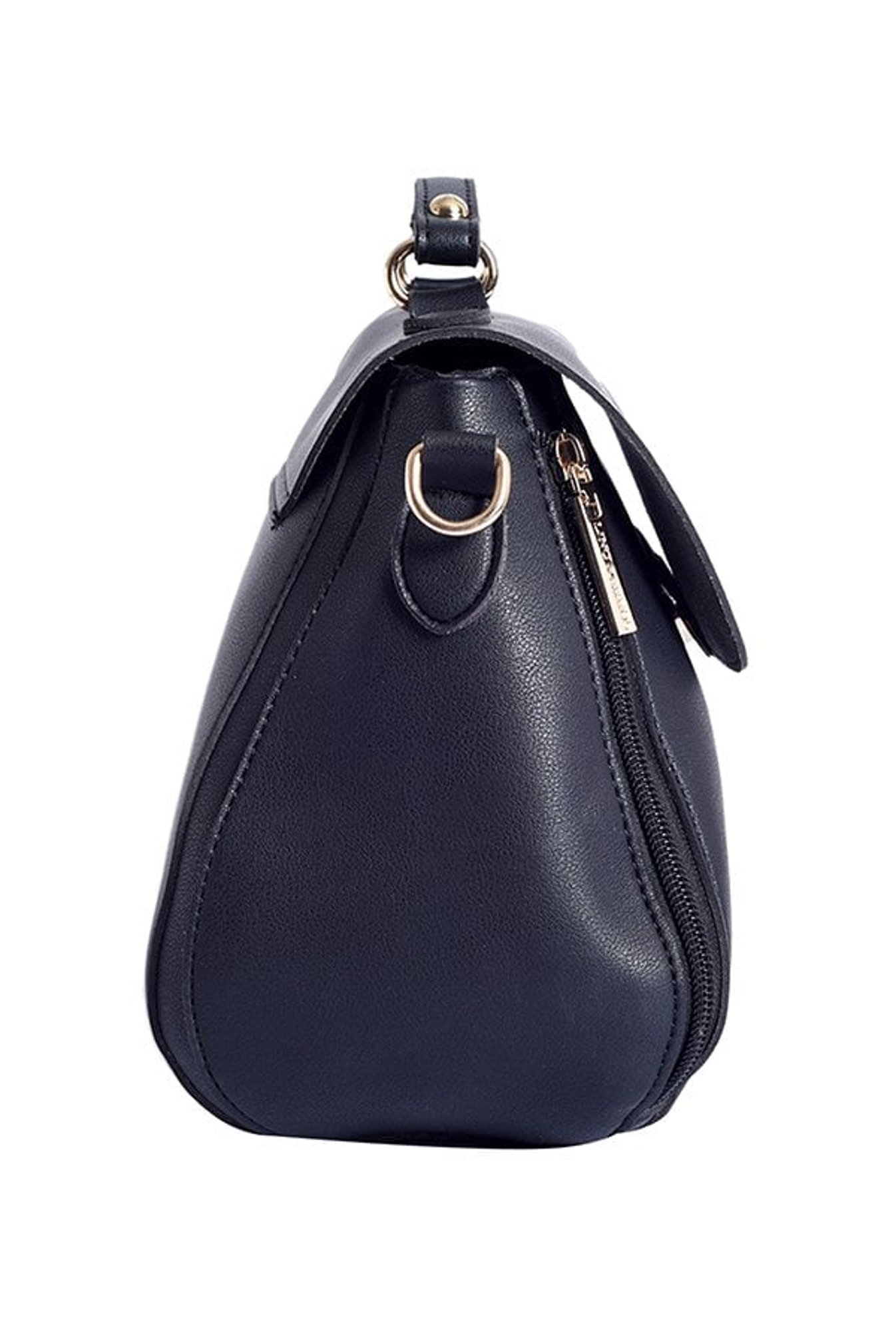 Lino Perros Black Solid Satchel Handbag