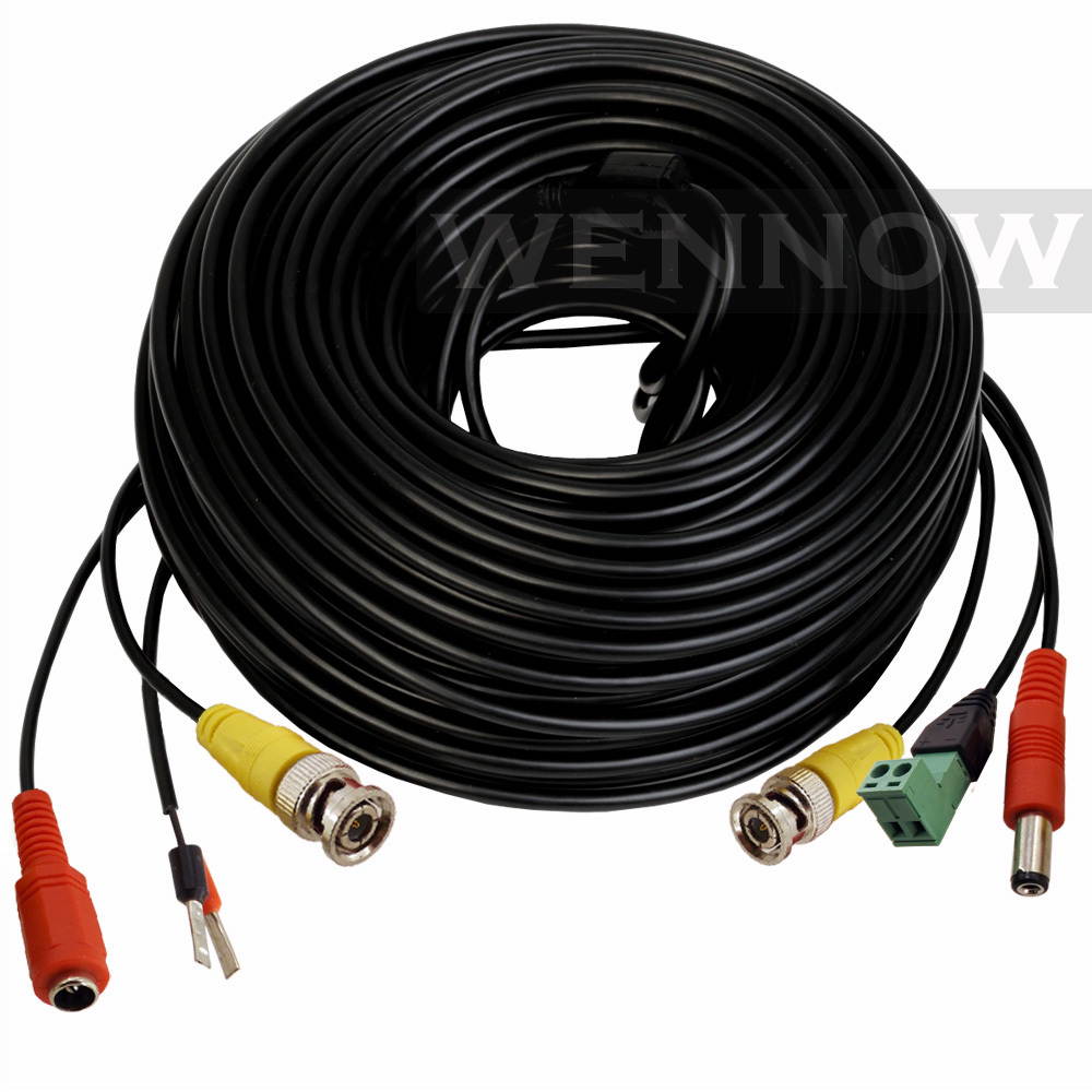 WennoW 100Ft PTZ Power Video & RS-485 Control Cable for Q-see Zmodo Swann PTZ Cameras