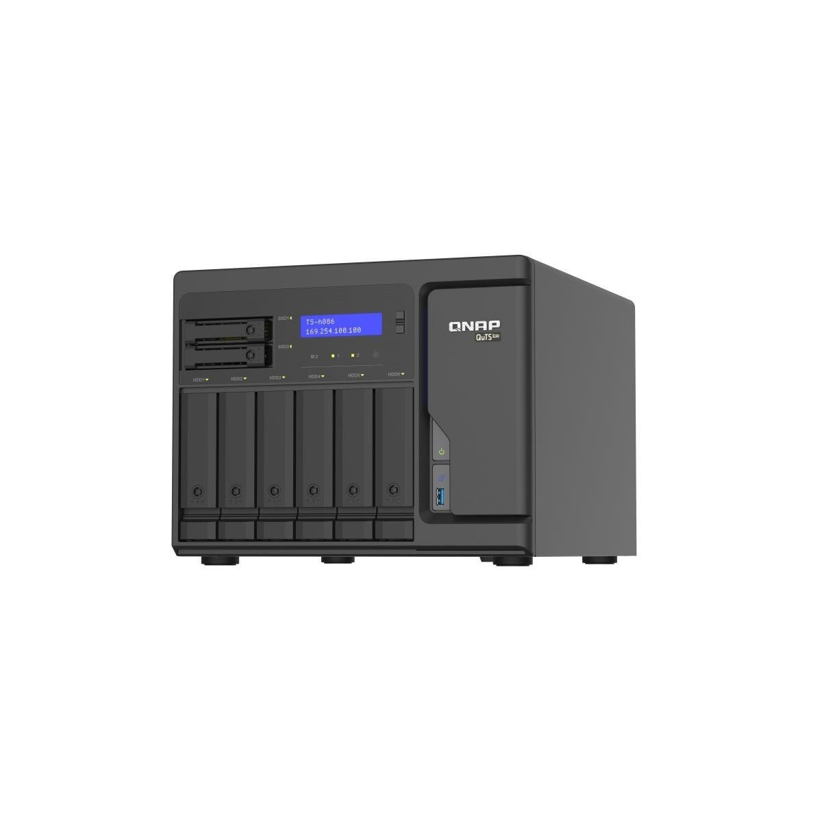 QNAP 8-Bay QuTS hero NAS, Xeon D-1622 2.6GHz, 16GB ECC RAM