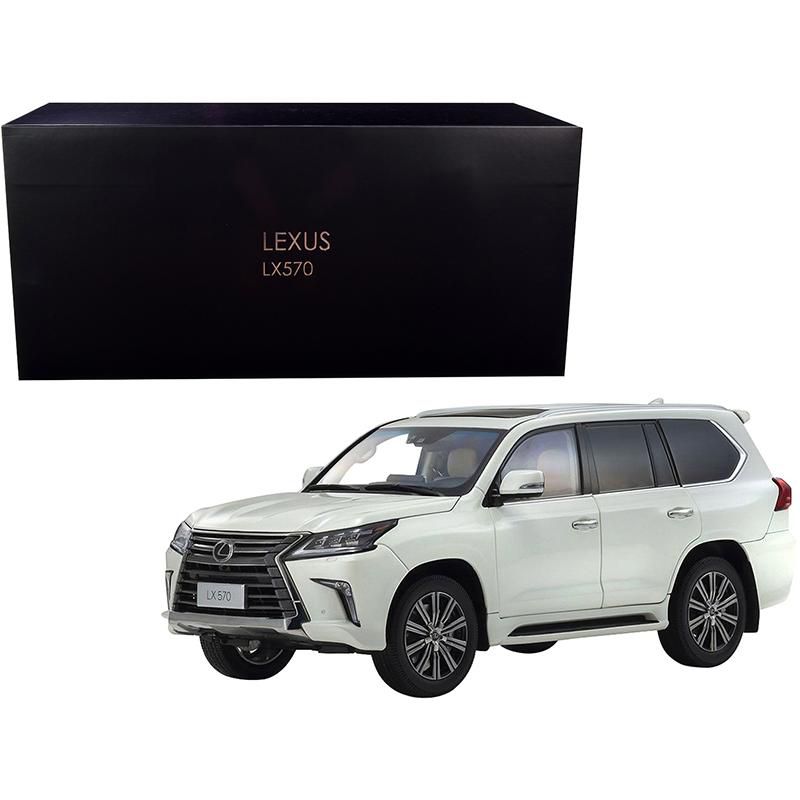 Lexus LX570 Sonic Quartz White 1/18 Diecast Model Car by Kyosho