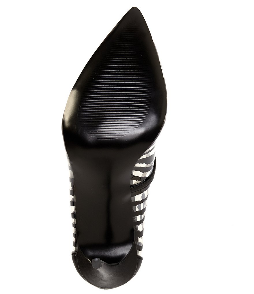 DKNY Deedra Zebra Printed Vinyl Stiletto Pumps