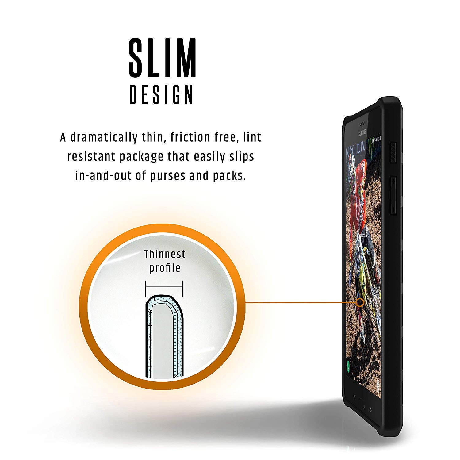 UAG Samsung Galaxy Tab A 8.0 2018 (SM-T387) with Kickstand Outback Feather-Light Rugged [Black] Military Drop Tested Case