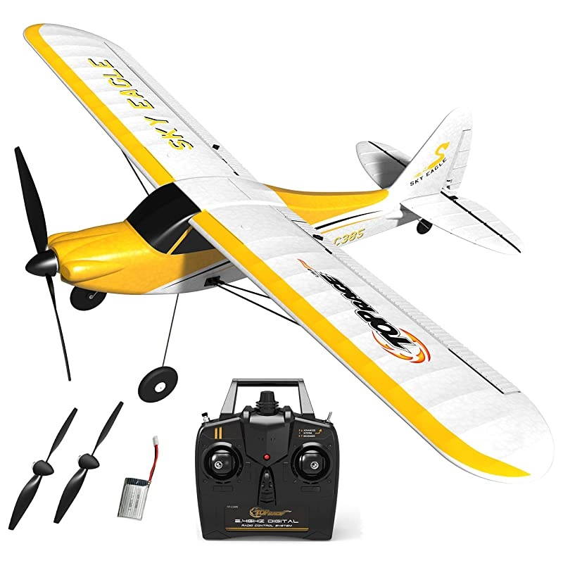 RC Plane 4 Channel Remote Control Airplane Ready to Fly RC Planes for Adults, Stunt Flying Upside Down, Easy & Ready to Fly, Great Gift Toy for Adults or Advanced Kids TR-C385