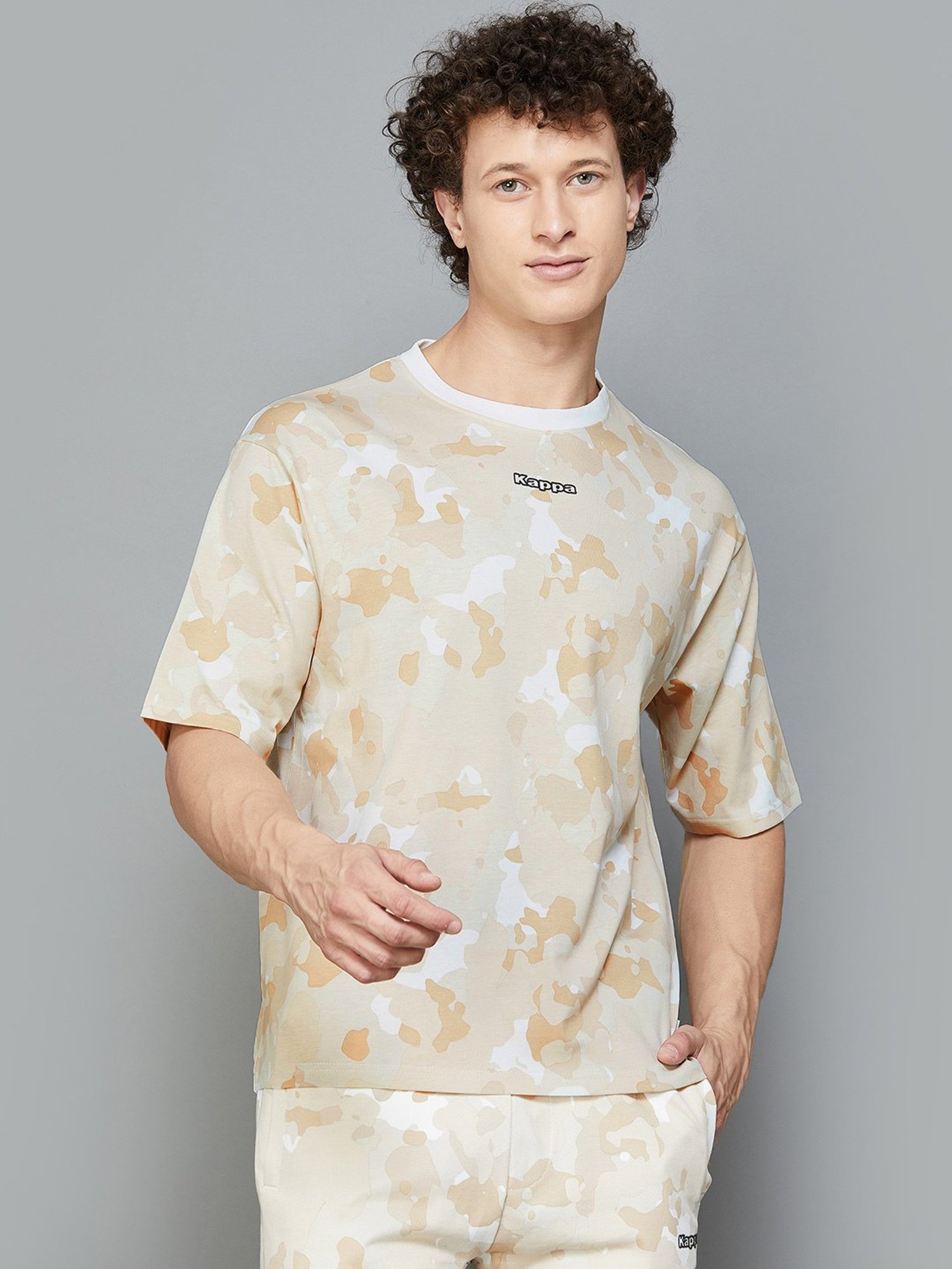 KAPPA Multicolor Regular Fit Camo Print Crew T-Shirt