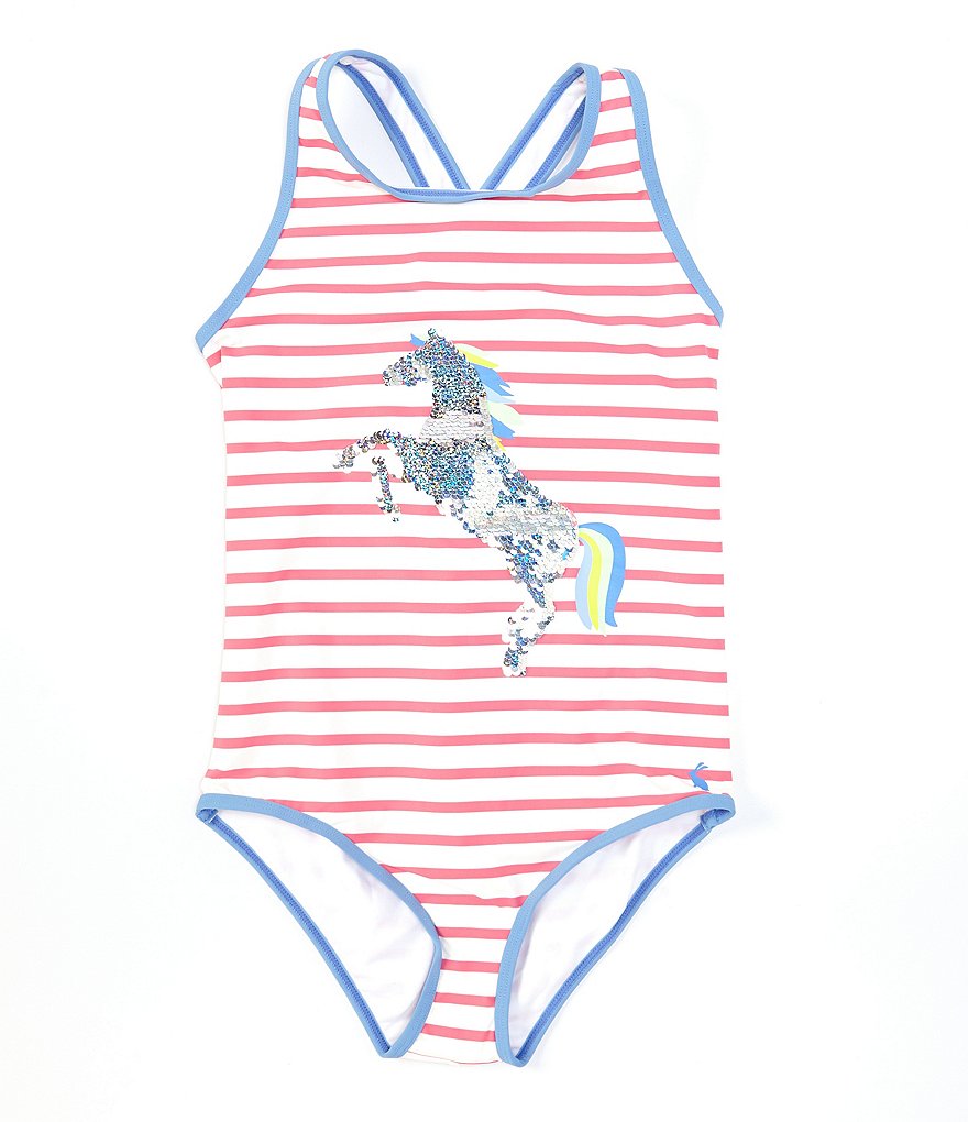 Joules Big Girls 9-10 Briony Luxe One-Piece Swimsuit