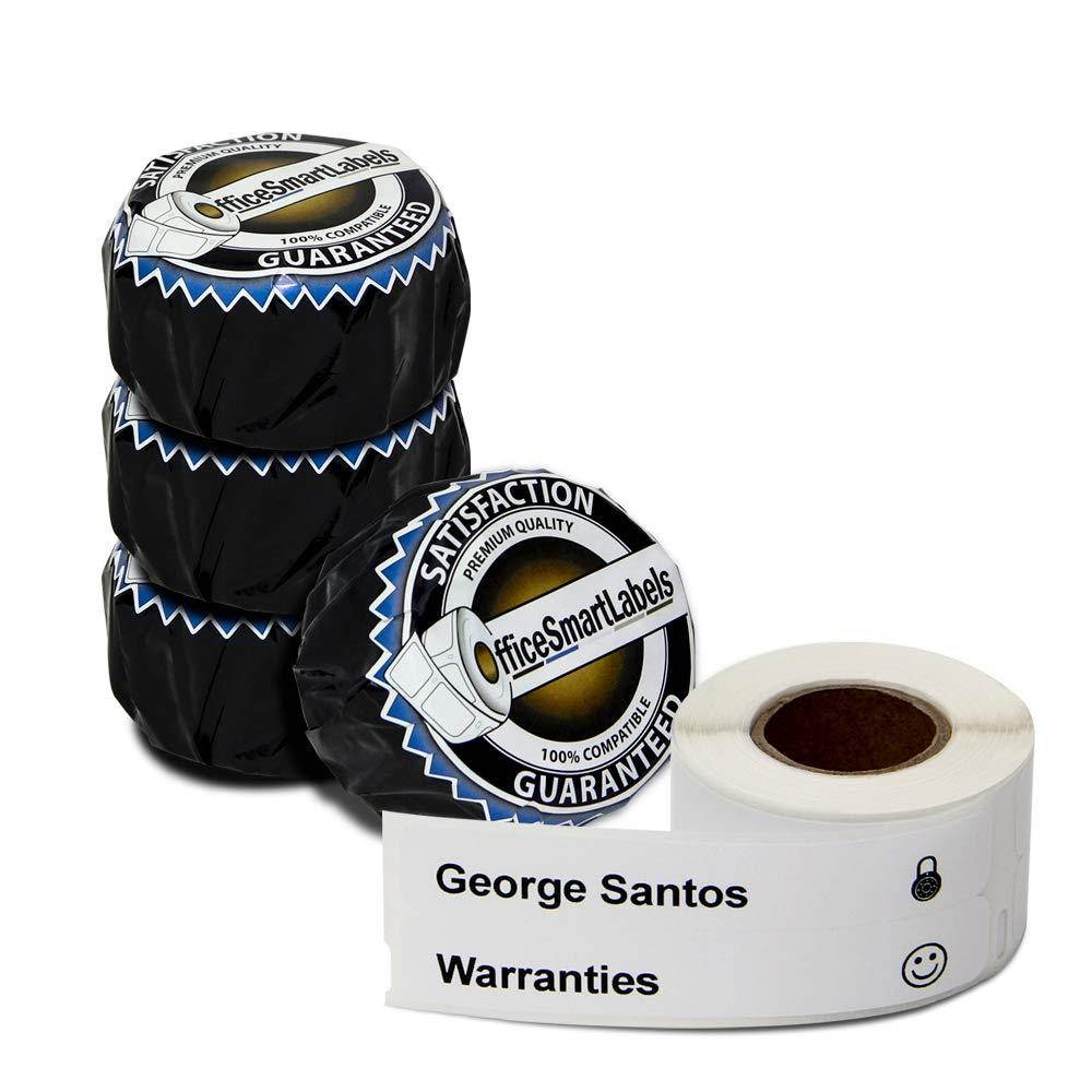 Dymo Compatible 30277-9/16" x 3-7/16" 2-Up File Folder Labels (4 Rolls - 260 Labels Per Roll)