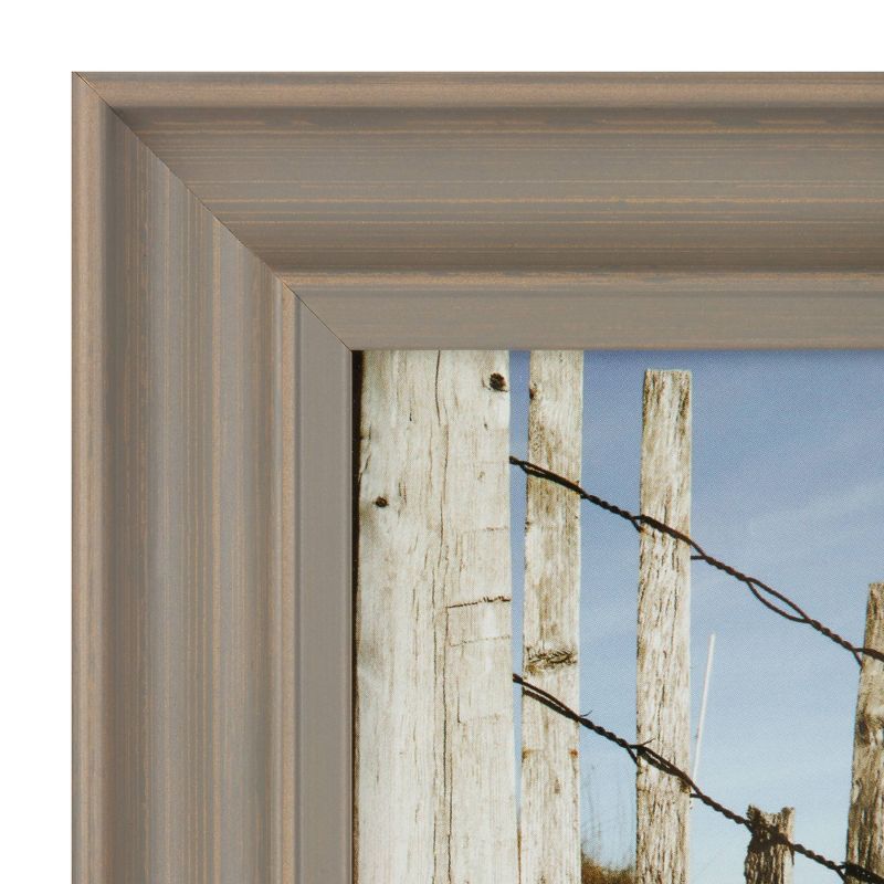 4pc (5" x 7") Farmhouse Tabletop or Wall Mount Picture Frames Distressed Gray - Life Moments