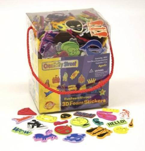 Creativity Street Fun Foam Shapes 3D Foam Stickers - 1 Each - Assorted - Foam  CKC9097