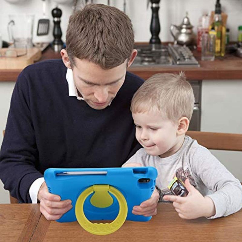 ProCase Kids Case for iPad Air 4 10.9" 2020 / iPad Pro 11 2020 & 2018, Shockproof Rotate Handle Folding Stand Cover Light Weight Kids Friendly Case for iPad Air 10.9'' (4th Gen) / iPad Pro 11 &ndash;Blue