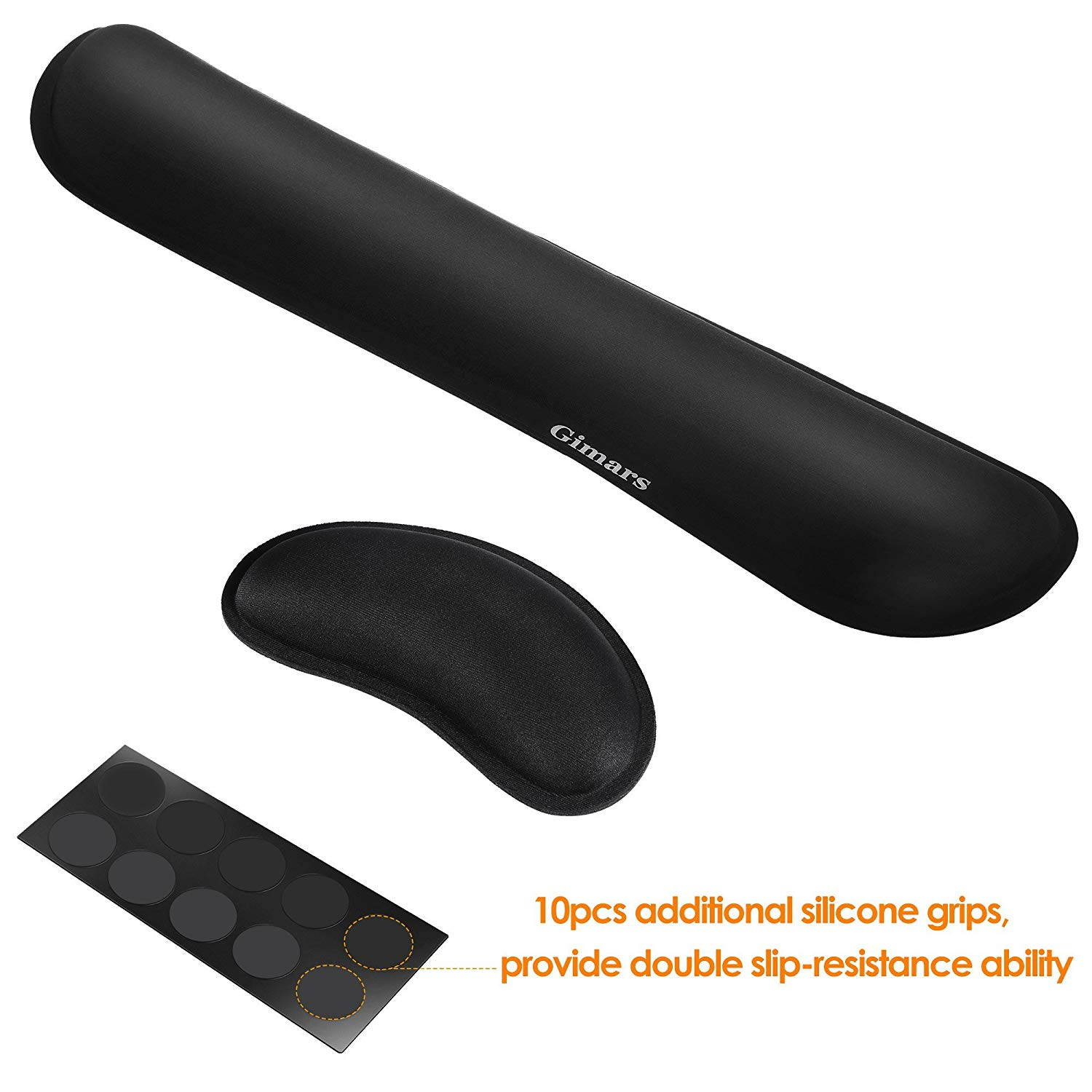 Gimars Memory Foam Set Keyboard Wrist Rest Pad & Mouse Wrist Rest Support For Office, Computer, Laptop, & Mac - Durable & Comfortable & Lightweight For Easy Typing & Pain Relief