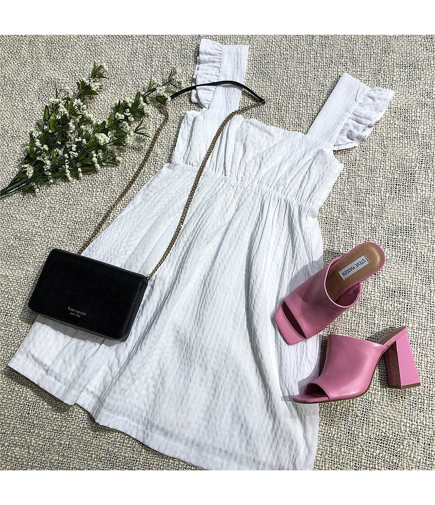 GB Empire Waist Flutter Sleeve Dress