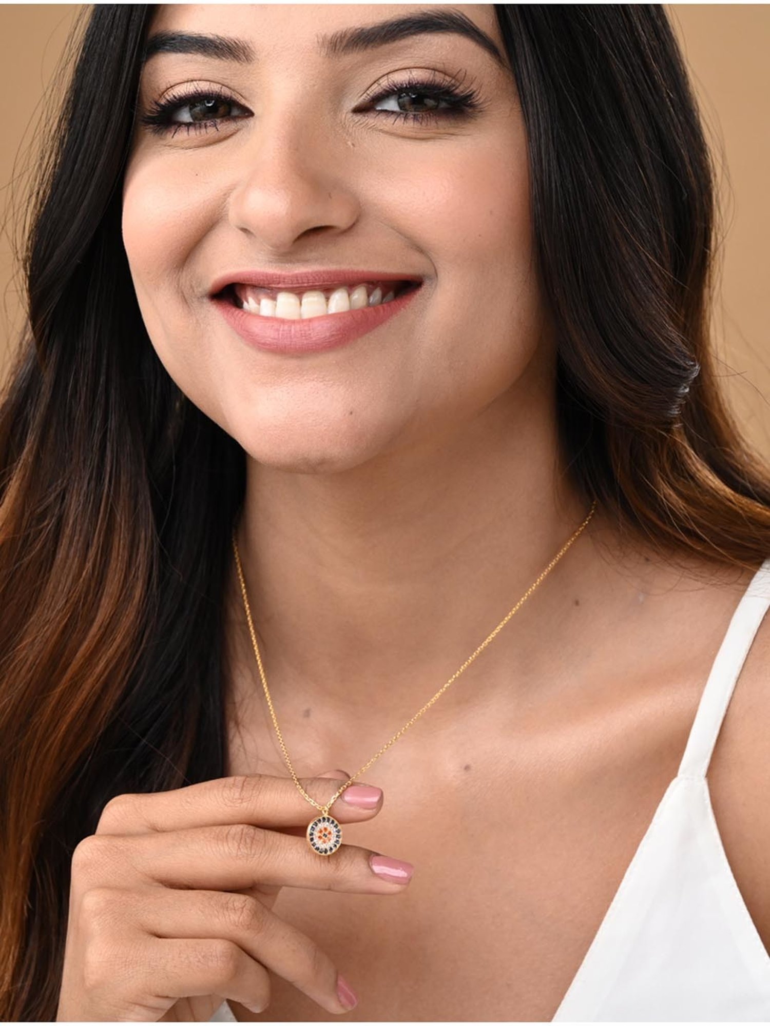 Silvermist 925 Sterling Silver Ward Off Evil Eye Chain Pendant for Women & Girls