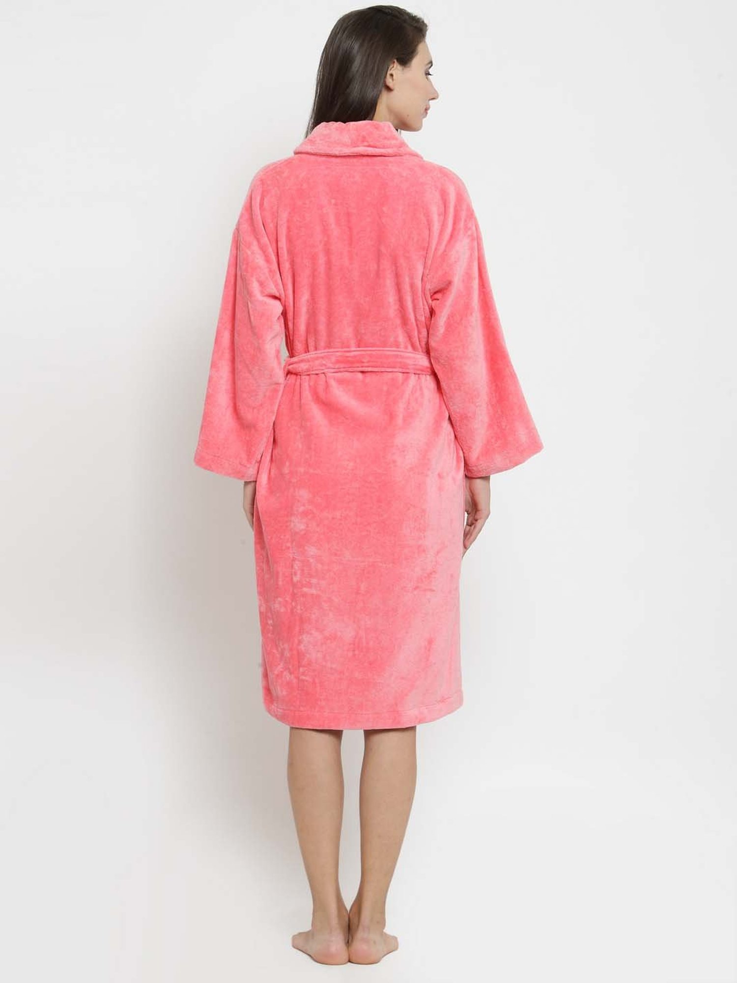 Trident Strawberry Pink Cotton 350 GSM Bathrobe