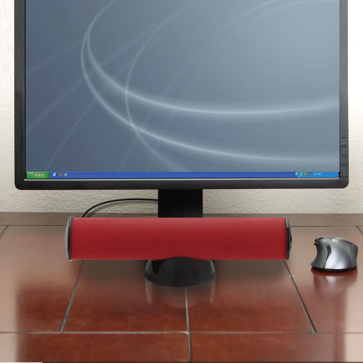 GOgroove SonaVERSE USB 3796908 Laptop Speaker Soundbar 2.0 with Clip-On Portable Design (Black) - Works with Acer, Apple, ASUS, Dell, HP, Samsung and More Computers