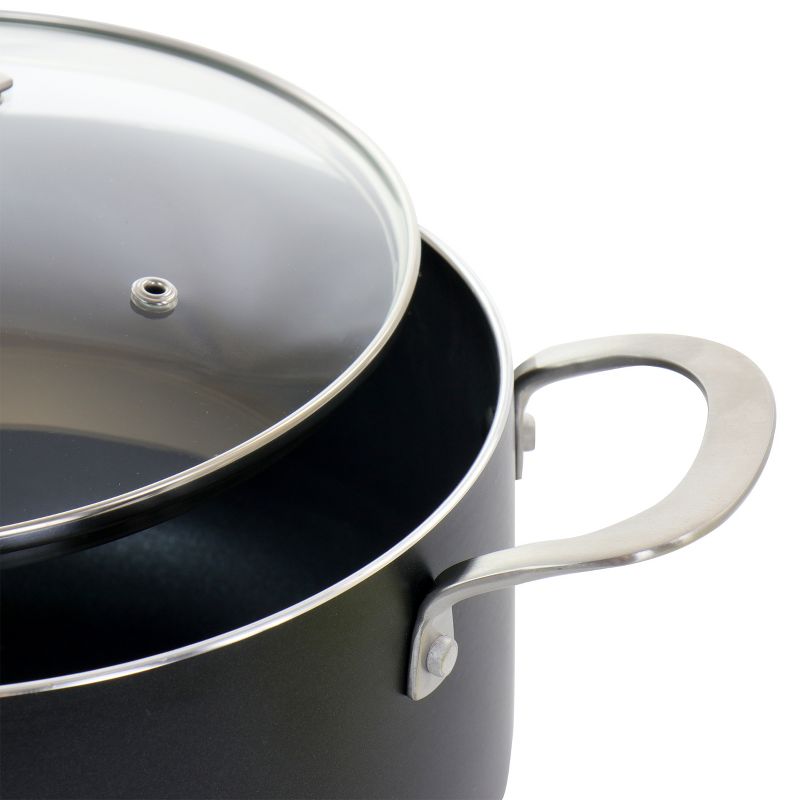 Meyer Corporation Anolon Nouvelle Copper Luxe Hard-Anodized Nonstick Casserole, 4-Quart, Onyx