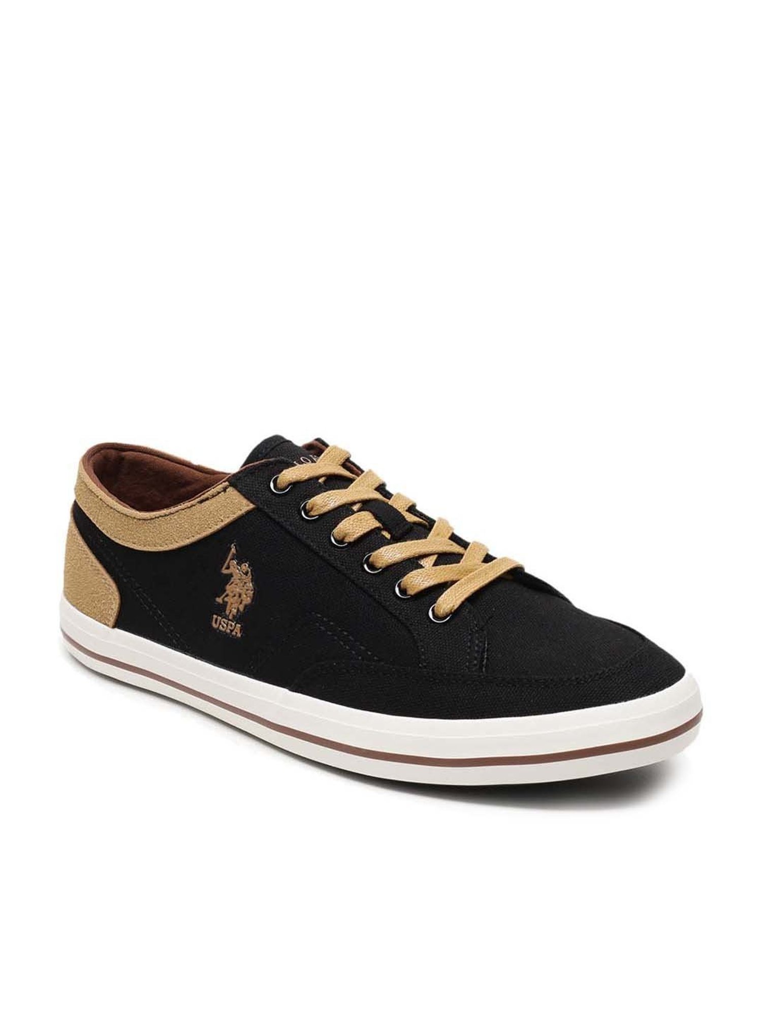 U.S. Polo Assn. Men's MONTON 4.0 Black Casual Sneakers