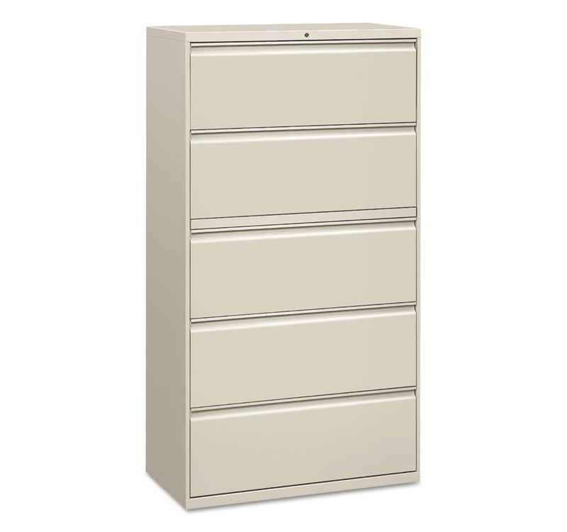 Alera Lateral File 5 Drawer 36w x 19.25d x 67h Light Gray LF3667LG