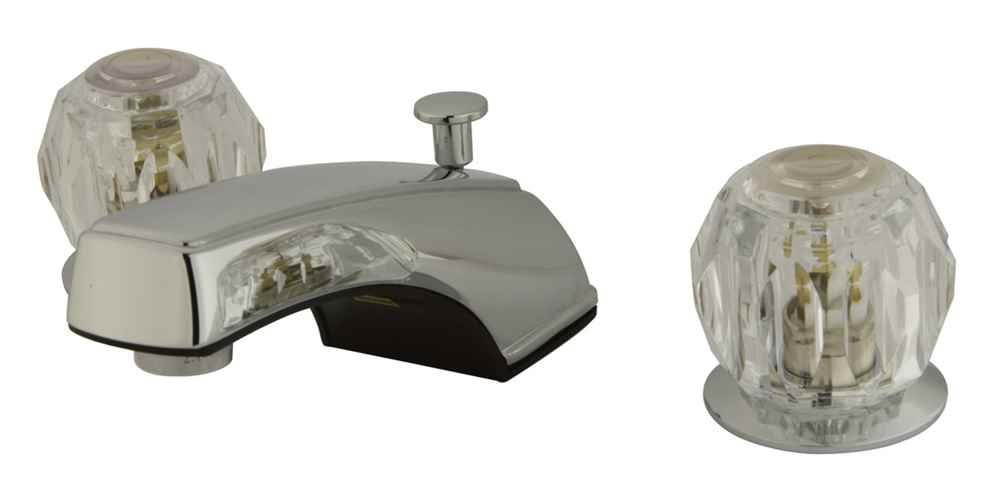 Two Handle 8 to 16 Widespread Lavatory Faucet with Brass Pop-up