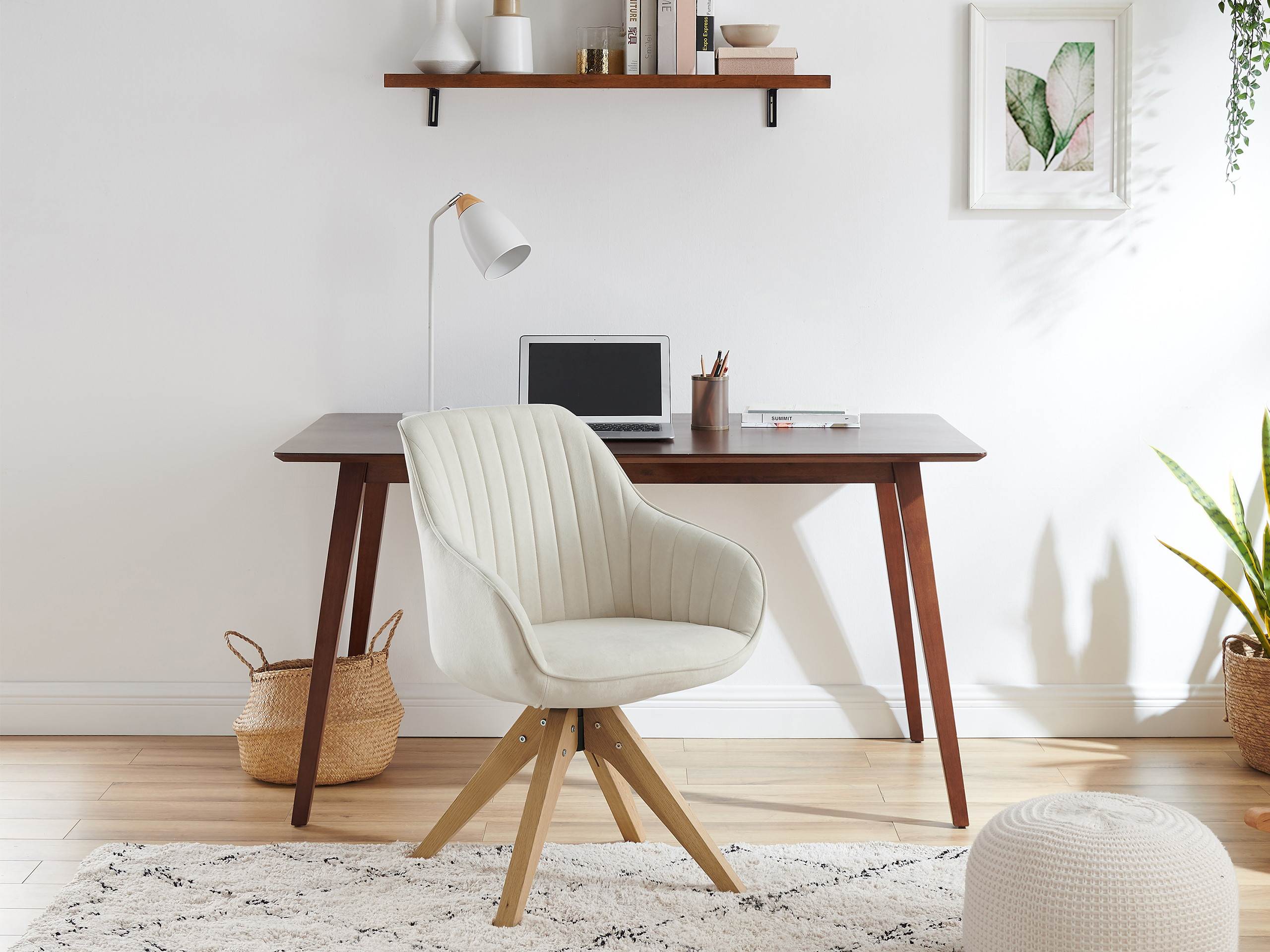 Modern Style 360 Degree Swivel Armchair Home Office Accent Computer Desk Chair For Workspace