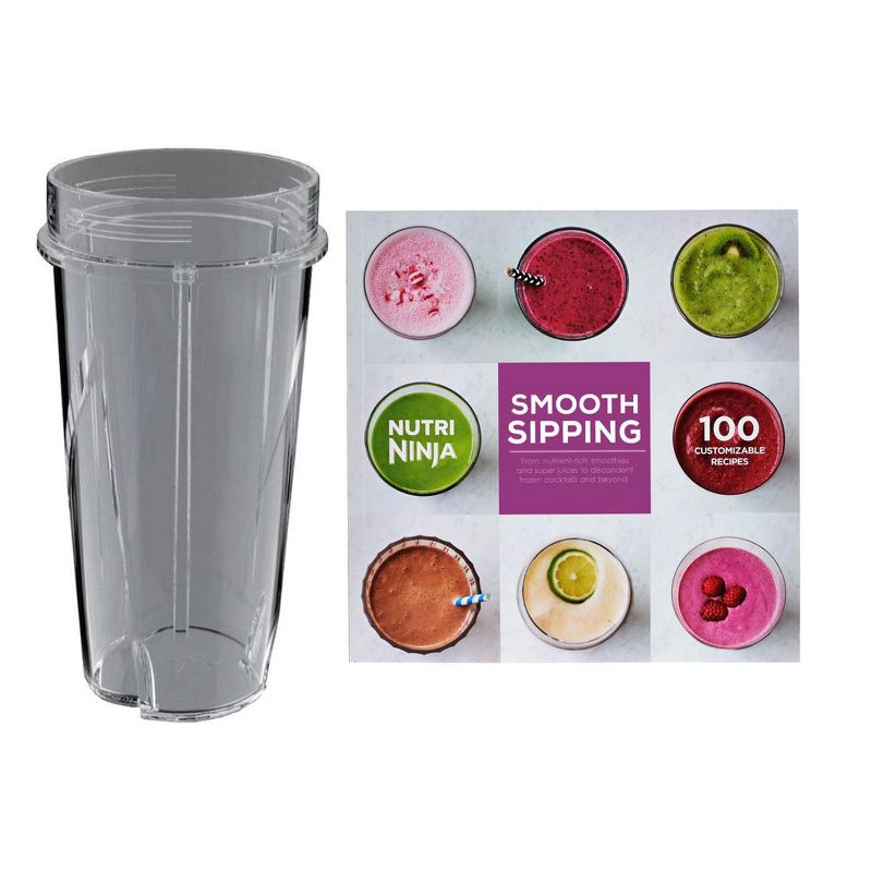 Ninja 16-Ounce Nutri Ninja Kitchen Pulse Blender Replacement Cup & Recipe Book