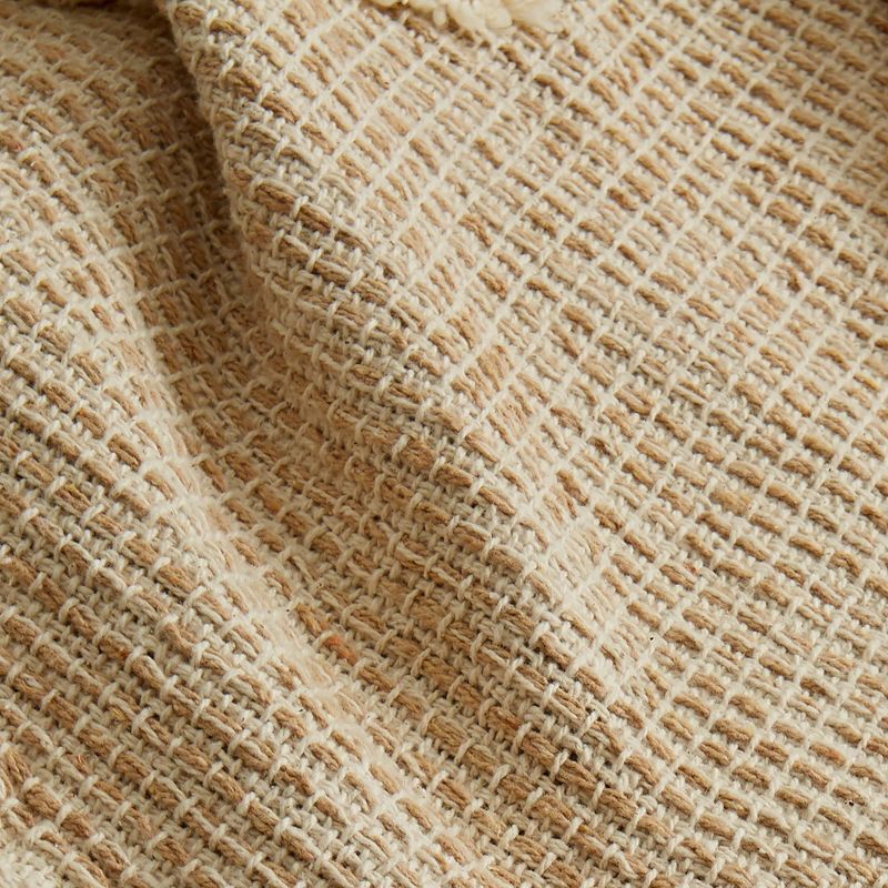 50"x60" Tufted Diamond Throw Blanket with Fringe Natural - Patina Vie