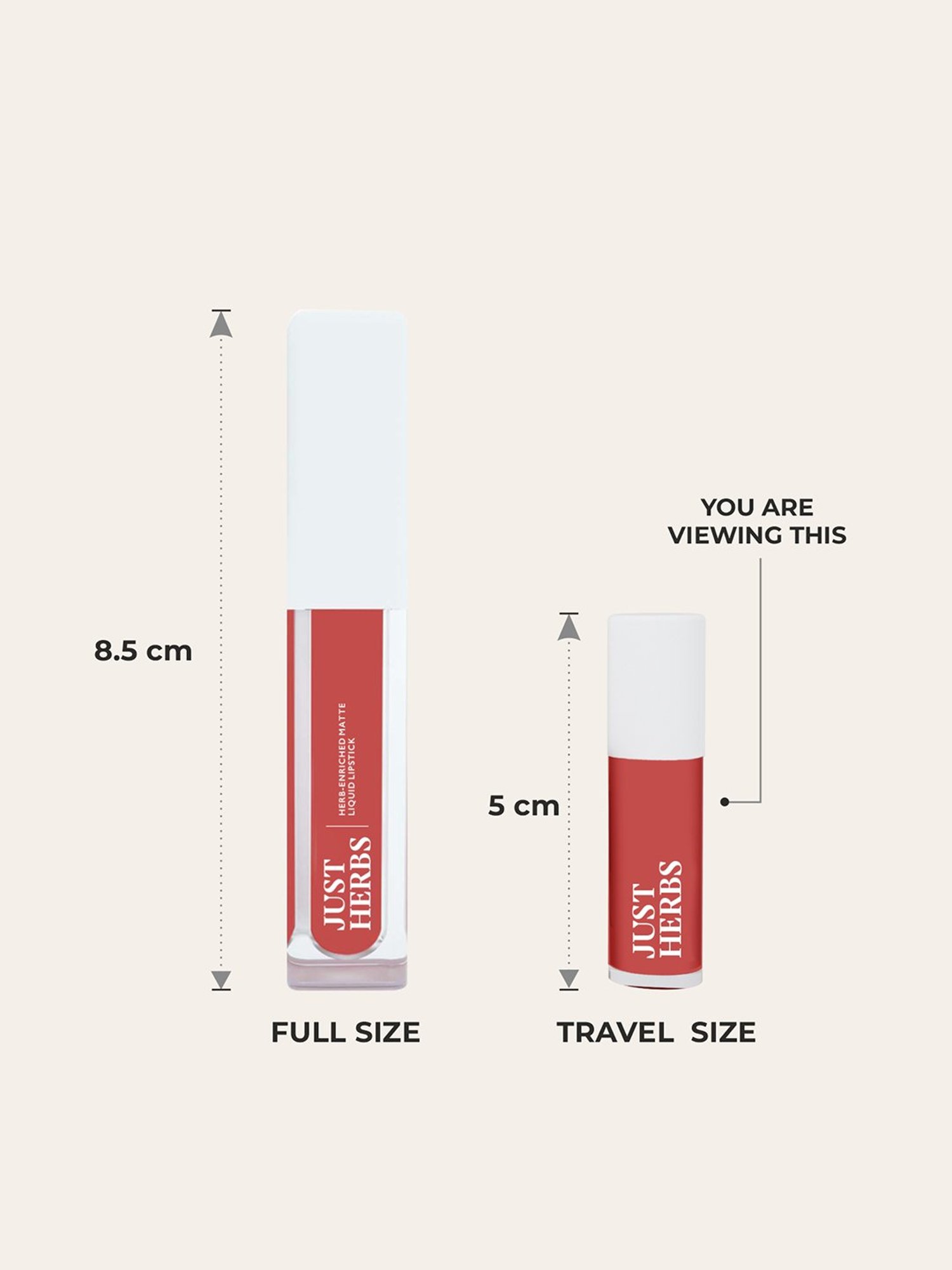 JUST HERBS Herb-Enriched Matte Liquid Lipstick Kit - Nudes + Browns