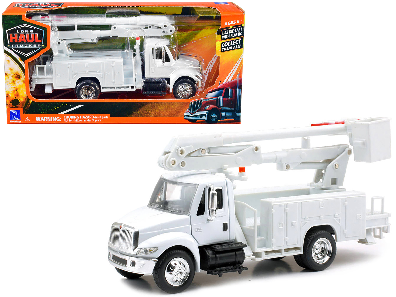 International DuraStar Flatbed Truck White "Elite Transport" Series 1/64 Diecast Model by Maisto