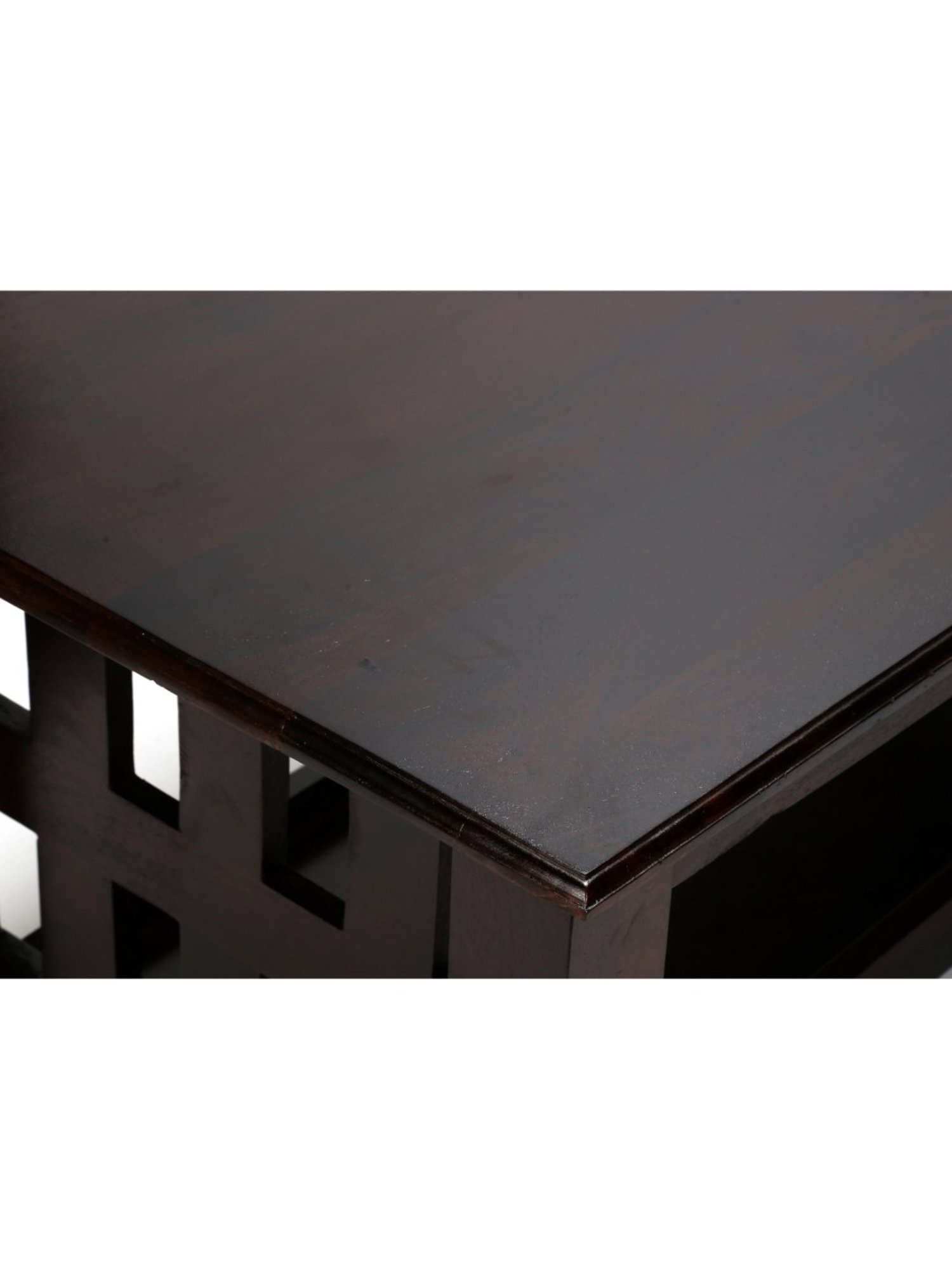 Ikiriya Blairs Dark Brown Wood Coffee Table Dark Walnut Finish