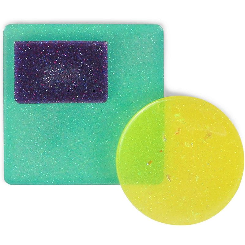 Bright Creations 7 Pack DIY Resin Coaster Kit with Silicone Mat and Tweezers for Jewelry, Arts and Crafts
