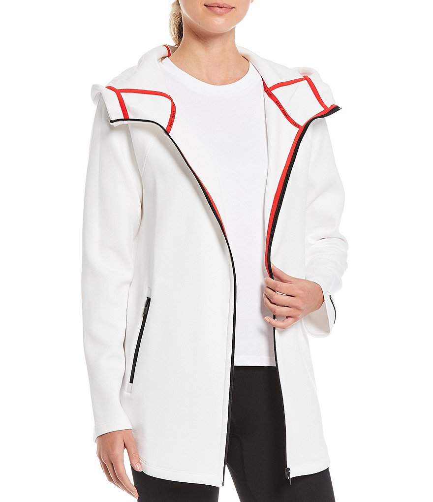 DKNY Sport Hooded Long Sleeve Zip Jacket