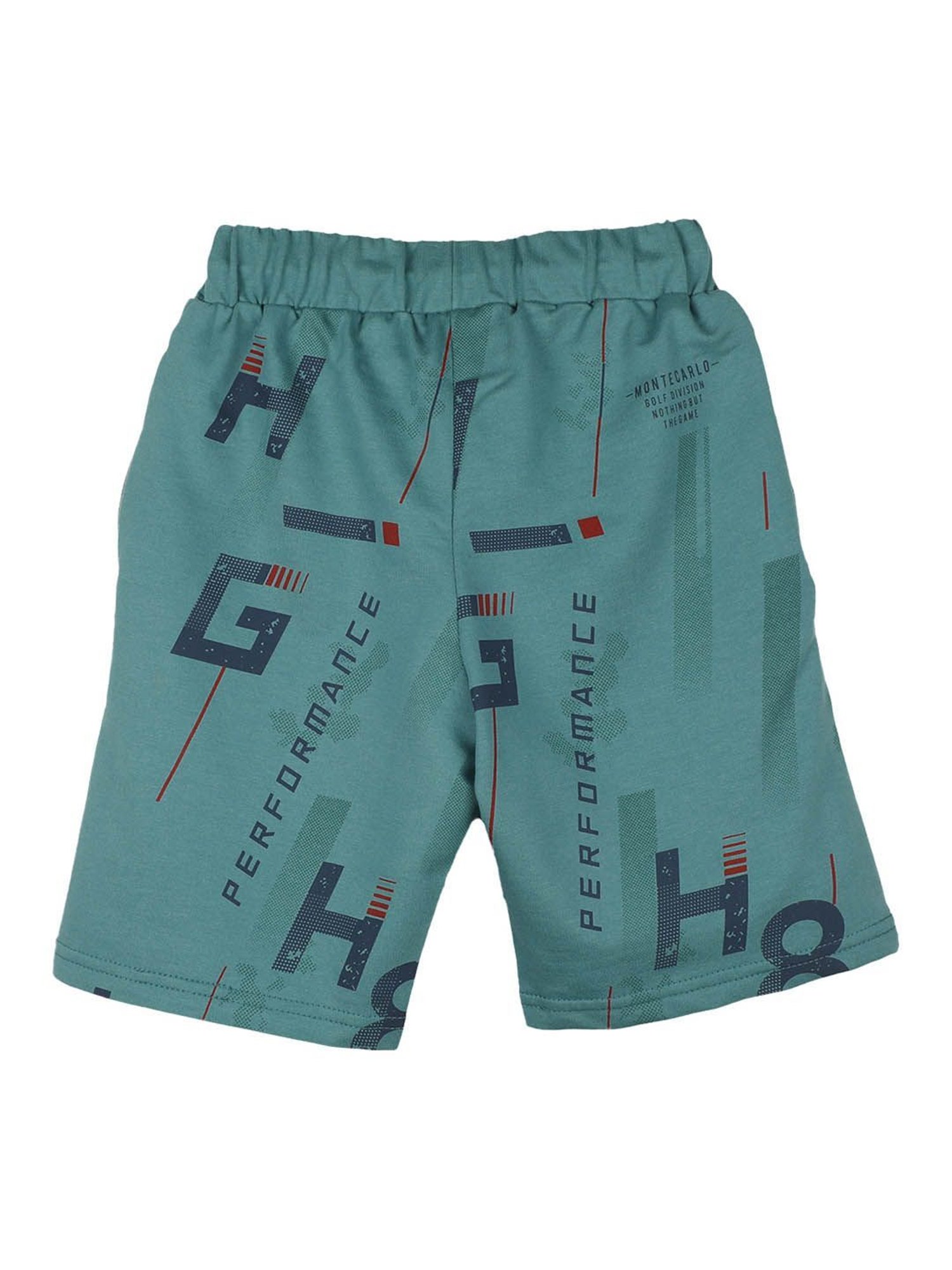 Monte Carlo Boys Green Printed Bermuda
