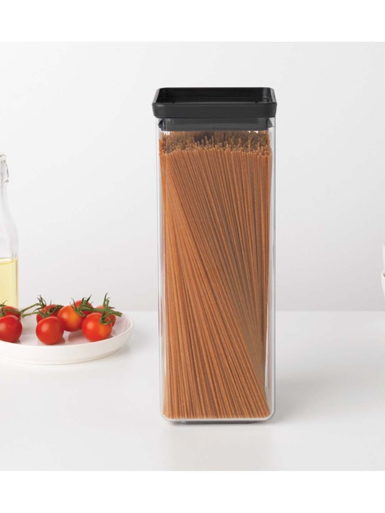 BRABANTIA Transparent Plastic Square Containers with Lid (2500 ml) - Set of 1