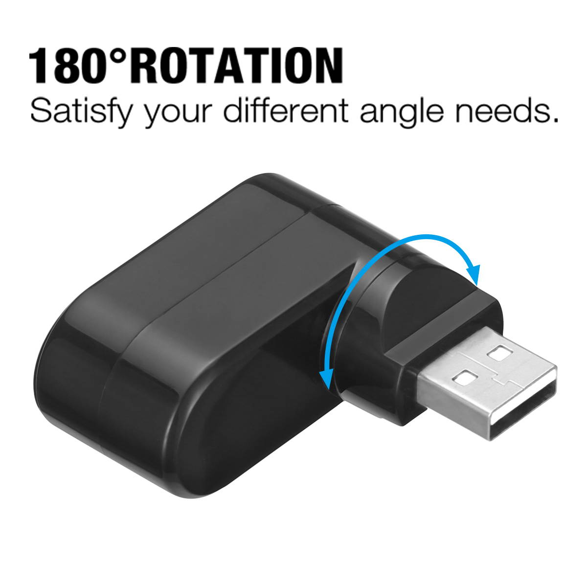 FirstPower 3 Port USB 2.0 Mini Rotate Splitter Adapter Hub for PC Laptop Notebook Expansion