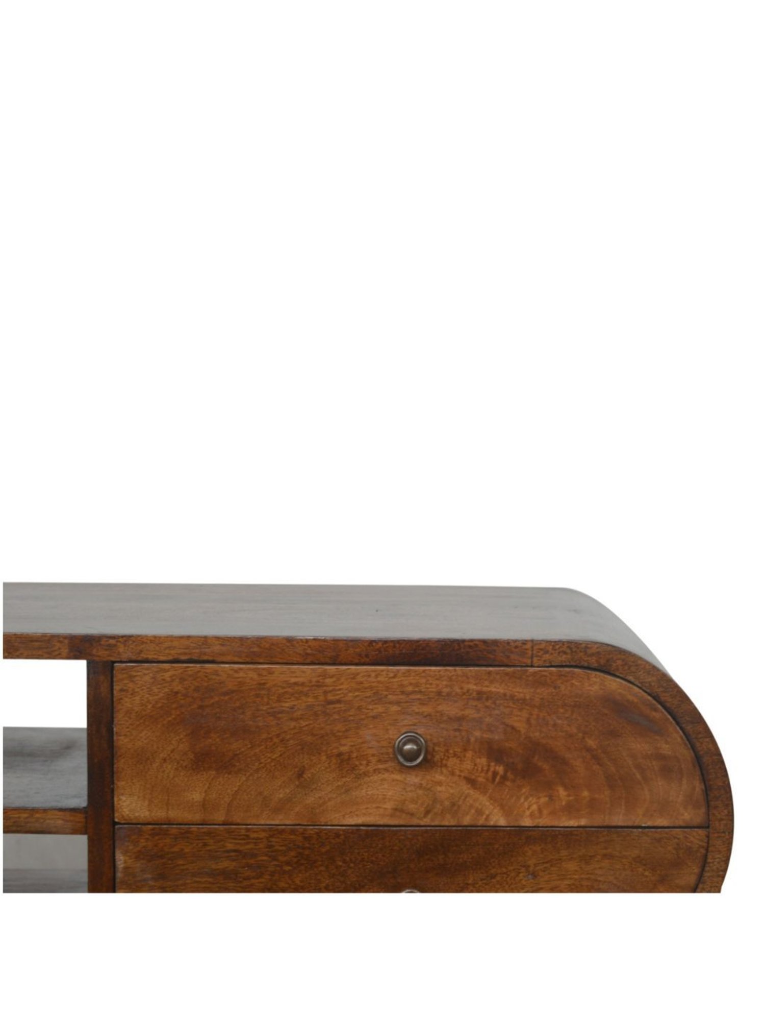 Fabindia Brown Sheesham Wood Textured Cabinet